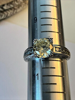 DQ Sterling Silver CZ Ring with Small CZ gems